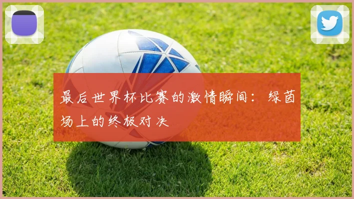最后世界杯比赛的激情瞬间：绿茵场上的终极对决